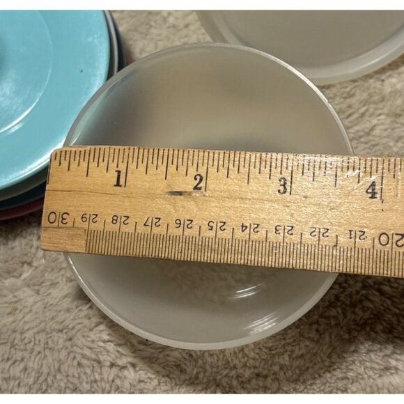 Tupperware Dessert Pudding Parfait Cups Lids & Pastel Base Set of 4 - Picture 9 of 9